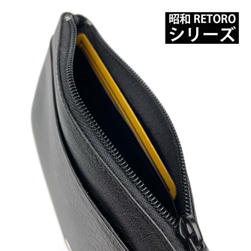昭和 RETORO(レトロ） シリーズ 日本製 本革 カードポケット付き