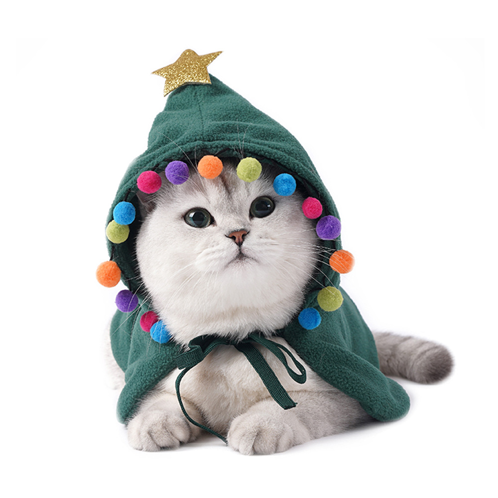 子犬の服新しい秋と冬のクリスマスマントペット猫のクリスマスの衣装