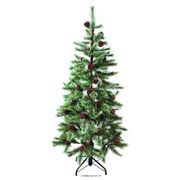 【クリスマス】ＰＶＣツリ－・リ－ス 120cmパインコーンツリー