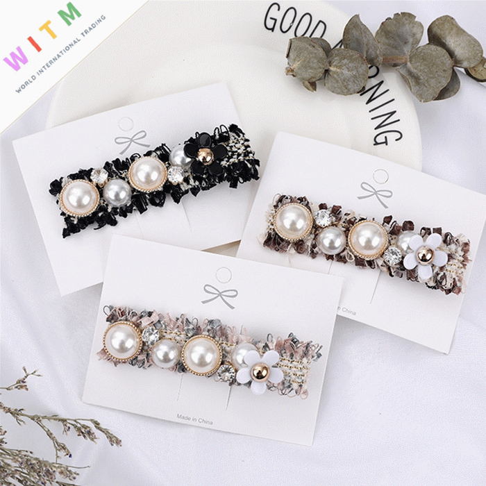 【即日発送可能】パール バレッタ ヘアピン ヘアアクセサリー 髪飾り 華やか 結婚式 発表会