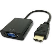 HDMI → VGA 変換ケーブル + オーディオ端子 + 給電ポート