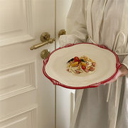 限定販売 レトロ セラミック イレギュラー 大皿 食器 装飾 カジュアル 小さい新鮮な 大人気