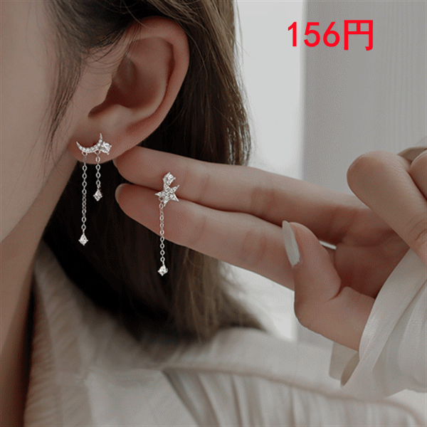 s925シルバーピアス  イアリング アシンメトリーピアス