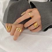 金アレ対応素材　S925コーティング silverring 指輪　26種類　英字リング ファッション