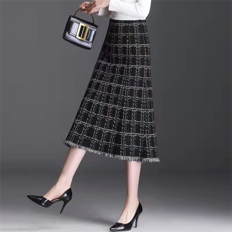 今っぽトレンド 韓国ファッション ハイウエスト 傘スカート 膝上 Aライン ニットスカート ロングスカート Watsons Biz Id