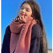 秋 冬 ボトムス レディース 厚手 ゼブラ柄 縫付 スカーフカラーマッチング 韓国版 トレンド ショール