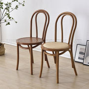 レトロな実木食堂椅子、机藤椅子、ホテル、茶室椅子