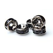 8mm 【平型　黒ロンデル（BK）】（100個入り）ロンデル _KZ31-8