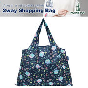 ■プレーリードッグ■　アマビエ　2way Shopping Bag（抗菌加工）　小花とアマビエ