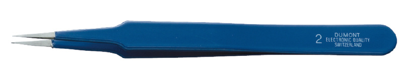 DUMONT 0302-2-CO ピンセット NO.2 ブルー・イノックス