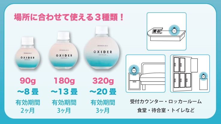 オキサイダー 置き型13畳 180g 6個 - 置物