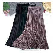 SALE！売り切れ次第終了 韓国ファッション ロングスカート スリム 大きい裾 シンプル スカート 秋冬