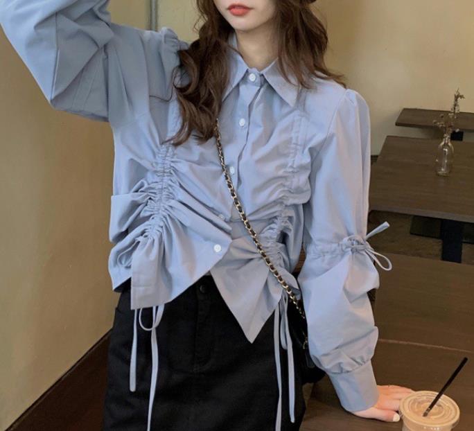 22春秋新作 トップス 女 レディース 長袖 白シャツ ブラウス インナー カーディガン 2色 Www Watsons Biz Id