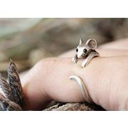 ネズミリング ネズミ 鼠 マウス ねずみ 動物モチーフ フリーサイズ