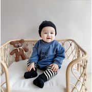 ベビーロンパースベビー服着ぐるみカバーオール防寒着　裏毛付き