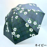 【雨傘】【長傘】白花柄・風に強い耐風仕様のジャンプ雨傘