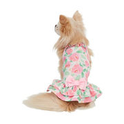 22夏の花ペットベストスカート犬サスペンダースカートピンクかわいいドレス大型犬服