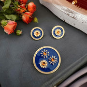 ブローチ　ピアス　ボタン　プレゼント　ビンテージ　気質　欧米風　ファッション
