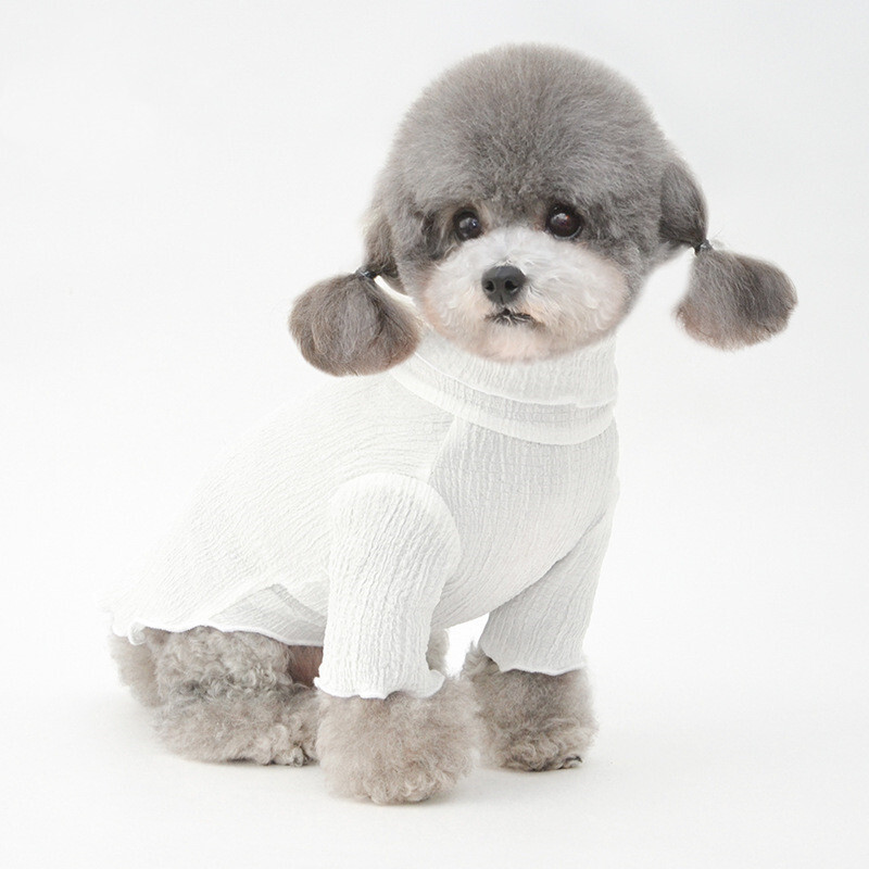 犬服 ペット服 ハイネック 秋 冬 無地 ハイネック トップス 長袖 