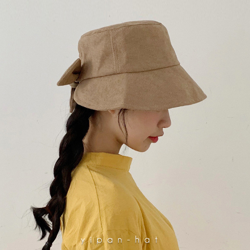 バケットハット　蝶結び　デザイン　可愛い　韓国ファッション　レディース