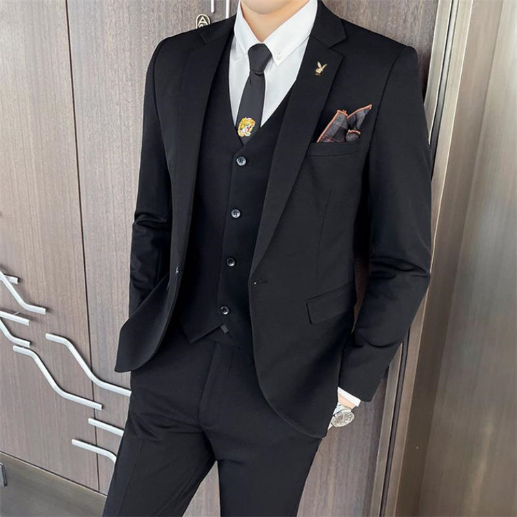 男の子ファッション ビジネス カジュアル スリム フォーマルスーツ ユース 新郎ドレス スーツ セット