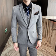 男の子ファッション 新郎ドレス スーツ セット ビジネス カジュアル スリム フォーマルスーツ ユース