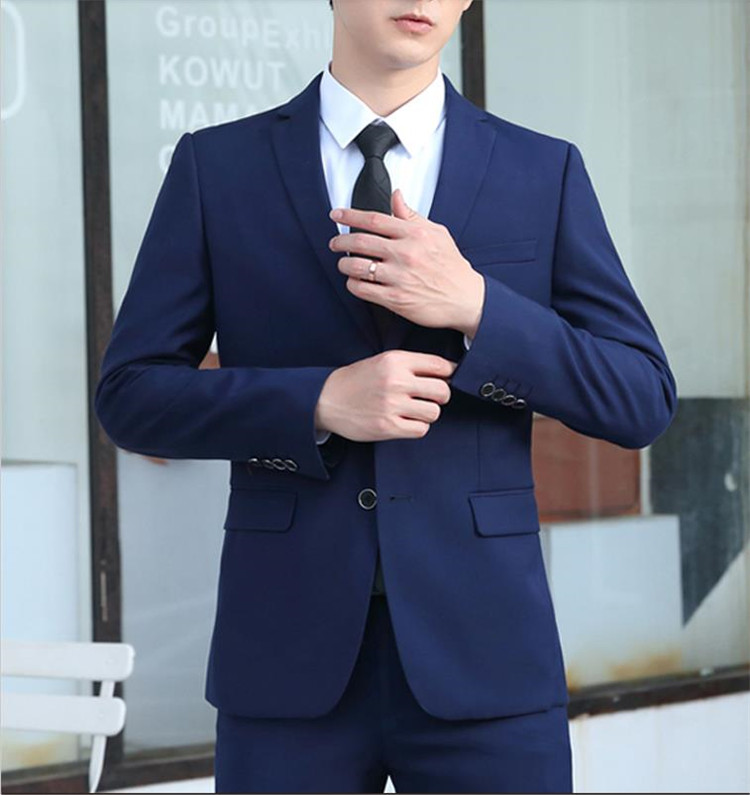 カラー追加！新品 韓国 スリム カジュアル スーツ セット 男性 職業ビジネス フォーマル コート