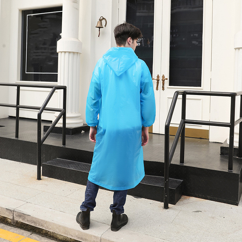 レインコート 男女兼用 身長 雨具 ロング カッパ 袖あり レインポンチョ 半透明　