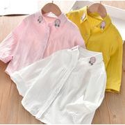 2021春新作　韓国風子供服　女の子　長袖シャツ　かわいい 　ベビー服 　ロリポップ　90~140CM　3色