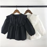 【2022春新作】韓国風子供服 大人 親子服 可愛い 長袖 シャツ ブラウス 2色展開