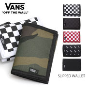 バンズ【VANS】SLIPPED WALLET 財布 3つ折り　チェック プレゼント カードケース ID マジックテープ