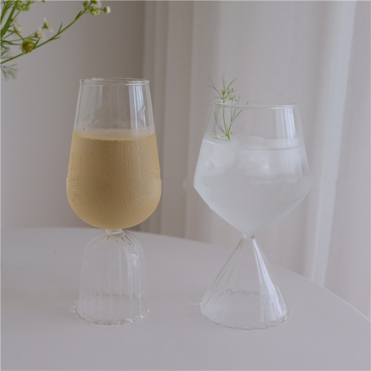 おすすめ商品 韓国ファッション ワイングラス コールドドリンクカップ ガラス コンテナ シンプル