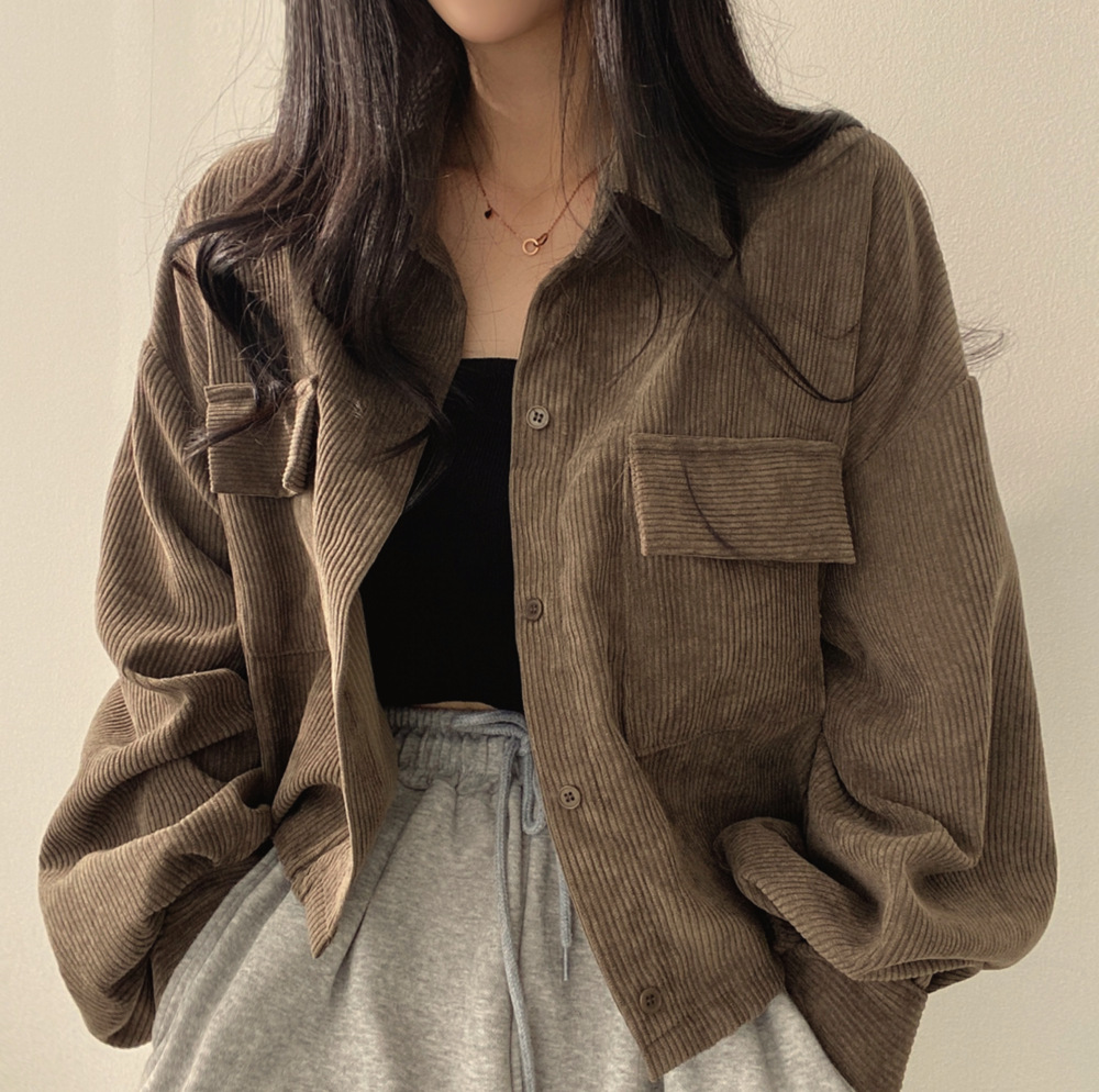 コート　ジャケット　デザイン　レディース　韓国ファッション　INS　コールテン