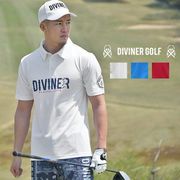 【ゴルフウェア】オリジナルフロントロゴポロシャツ／DIVINER GOLF
