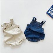 夏　ベビーロンパース　ｔシャツ　女の子 男の子　ベビー　デニムカバーオール　オールインワン