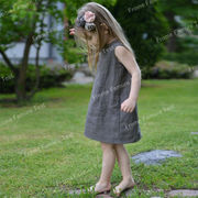 子供服　スカート　無地　ノースリーブ　ドレス　女の子　韓国風　  ファッション