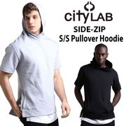 【CITY LAB】(シティー ラブ) Performance Fleece サイドジップ 半袖 かぶり パーカー　※2カラー※