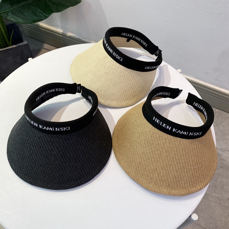 夏　麦わら帽子　帽子　サンバイザー　UVカット　日焼け防止　紫外線対策　つば広　韓国ファッション