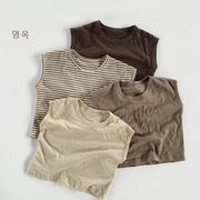 2022春夏新作   キッズ  袖なし トップス  可愛い  Tシャツ   韓国ファッション  韓国子供服  4色