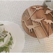 ケーキ    恐竜    撮影道具    パーティー用品   装飾シーン    木製ケーキ   挿牌