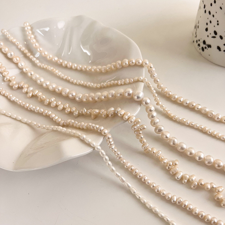 夏　パールネックレス　デザイン　アクセサリー　韓国ファッション　真珠　淡水パール
