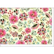グリーティングカード 多目的「ピンクの花」フラワー メッセージカード