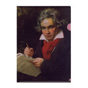 A4クリアファイル ベートーベン「肖像画 」書類入れ ドキュメントファイル アート イラスト 楽譜