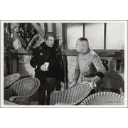 ポストカード モノクロ写真「ジャン・ギャバンとエリッヒ・フォン・シュトロハイム」