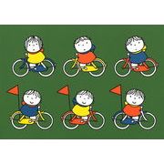 ポストカード ミッフィー/ディック・ブルーナ「自転車に乗った子どもたち」イラスト 絵本