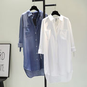 初回送料無料ミッドレングスデニムシャツTシャツ半袖レディーストップファッション人気商品