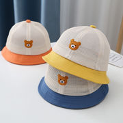 2022夏新作 ハット 子供帽子 熊柄 漁夫帽 8色 可愛い ファッションハット 紫外線防止 日焼け止め 男女兼用