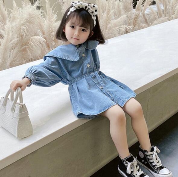 ワンピース　デニム　韓国子供服　人気　カジュアル　ゆったり　子供服　キッズ　可愛い　普段着