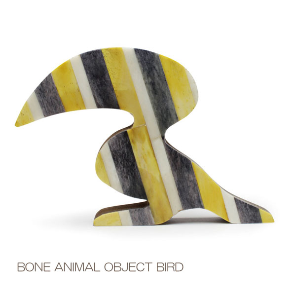 骨と木でできたアニマルオブジェ BONE ANIMAL OBJECT BIRD