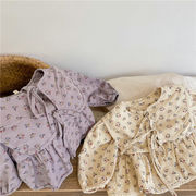 Tシャツ　子供服　花柄　キッズ　ゆったり　韓国子供服　80-130　トップス　可愛い　カジュアル